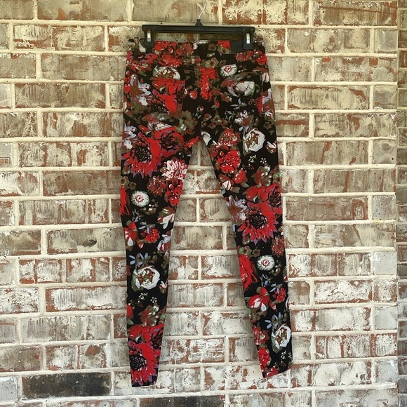 BDG Jeans Womens Ankle Mid Rise Twig Floral Stretch Denim Jeans - Picture 7 of 11